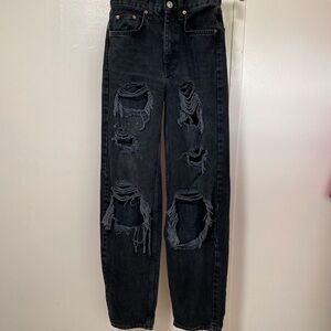 BDG Baggy Distressed Black Denim Jeans